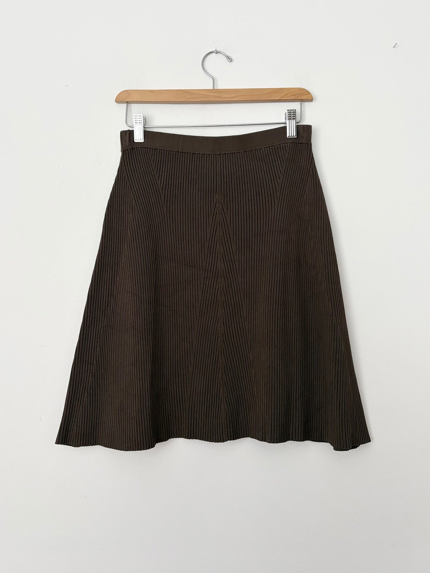 Sonia Rykiel brown ribbed skirt S/M