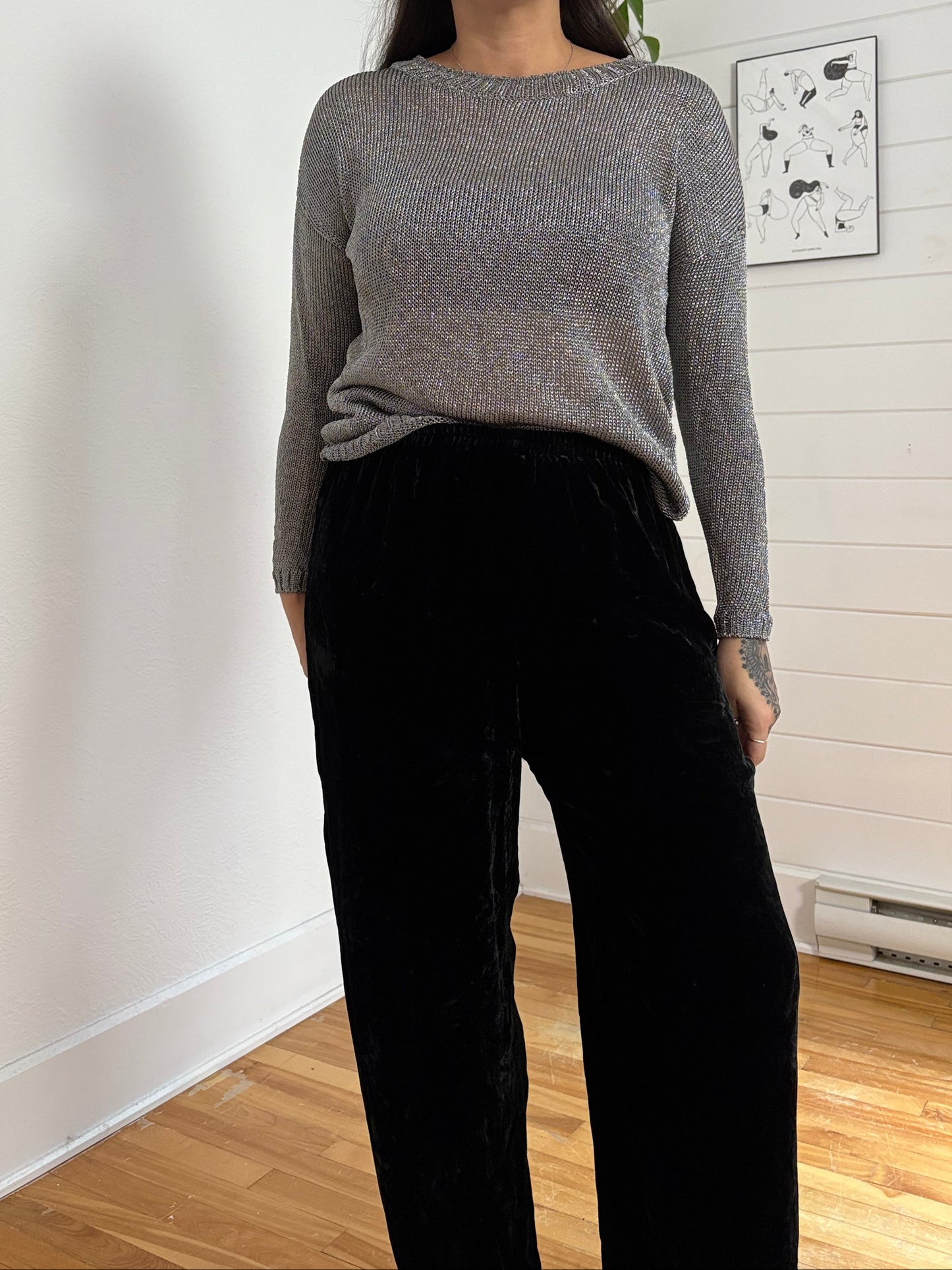 Pull Vince en maille métallisée XS