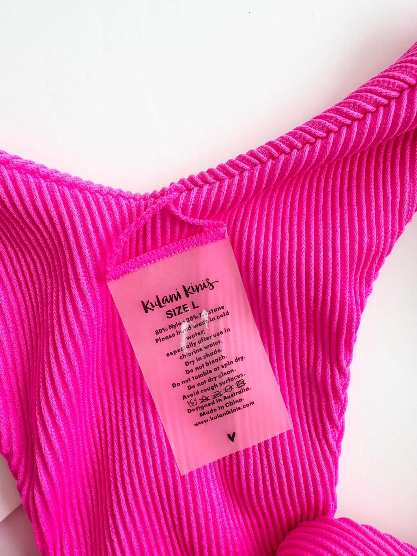 Bas de maillot de bain brésilien côtelé Kulani Kini Taille L