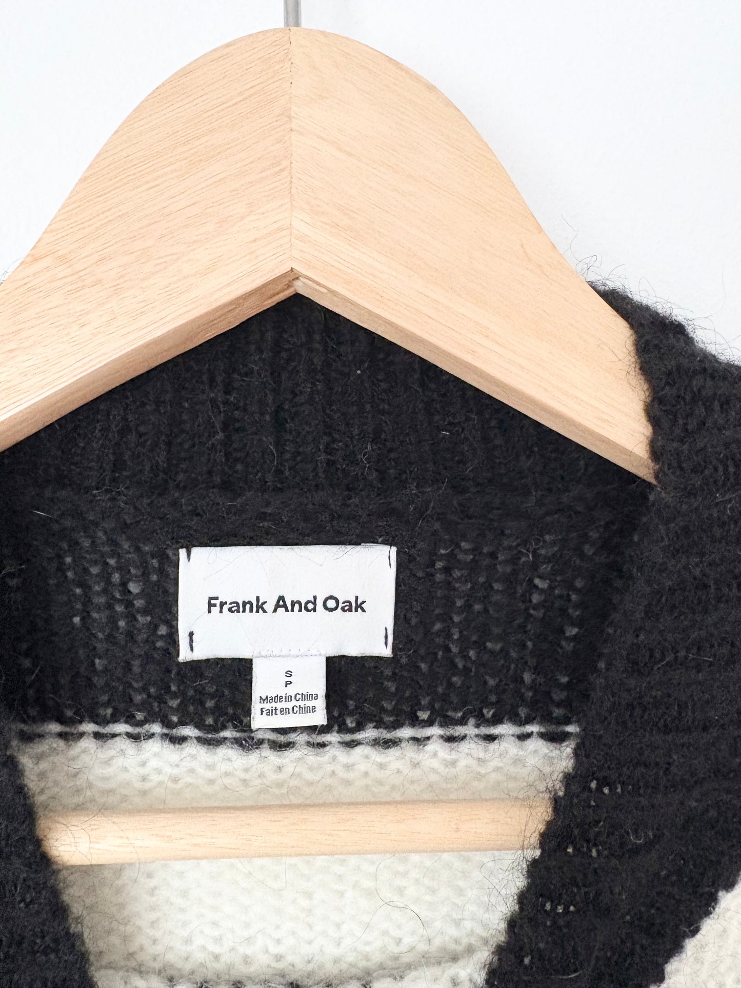 Frank & oak wool mohair blend stripe sweater S/M