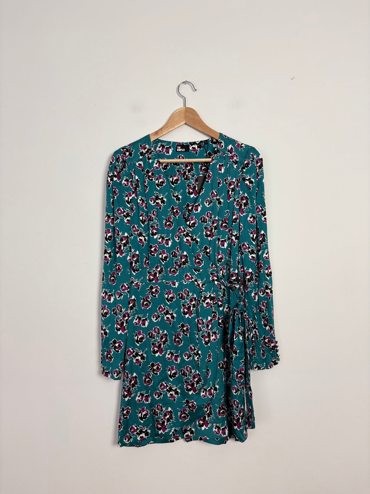 Robe portefeuille mini à imprimé fleuri The Kooples M/L