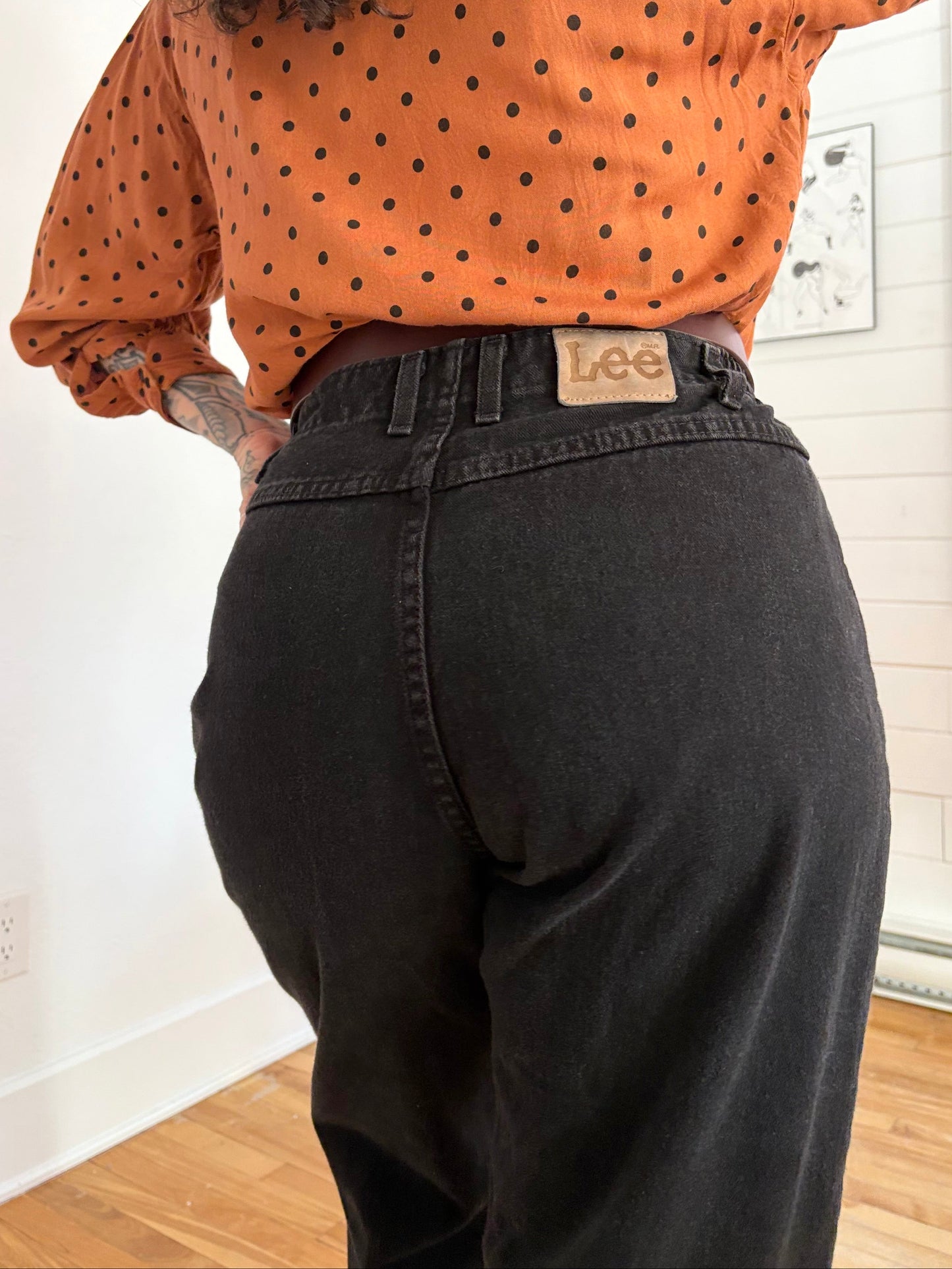 Vintage Lee black mom jeans W29