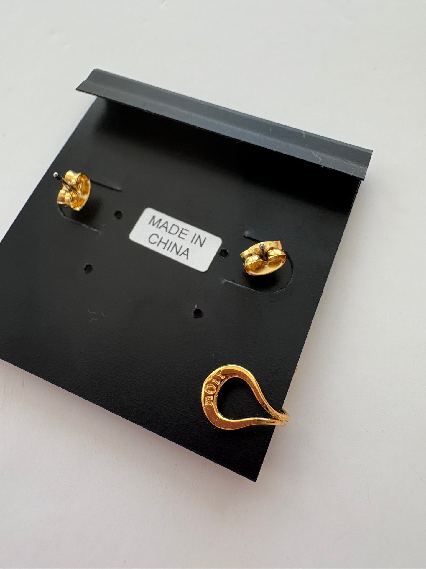 Noir NYC gold plated earring cuff set