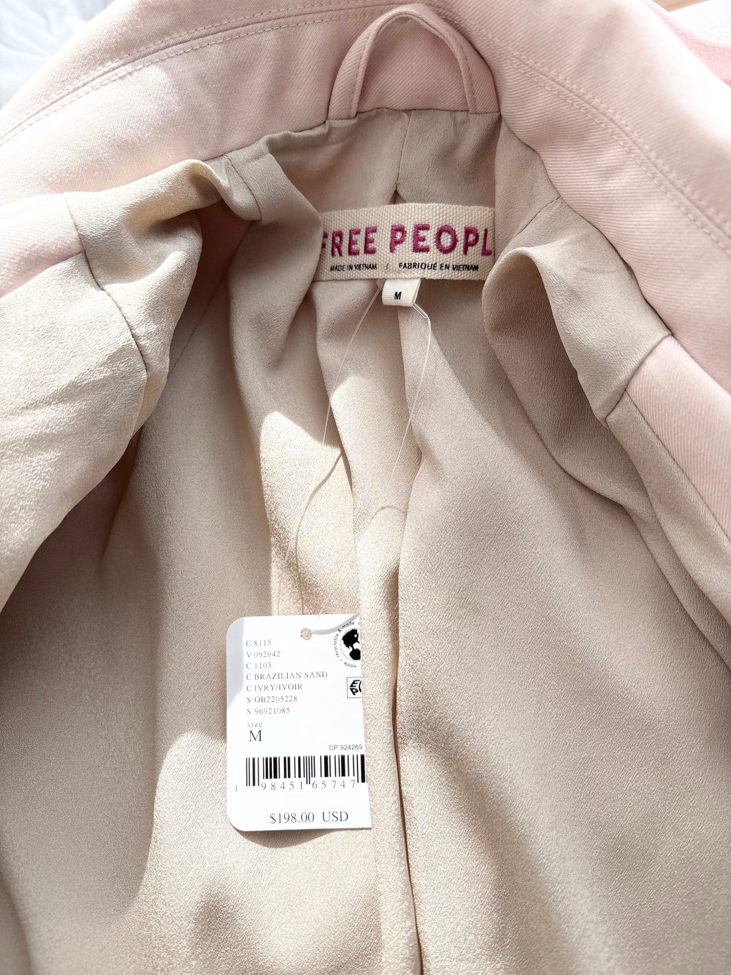 Free People paper cut oversized blazer M/L