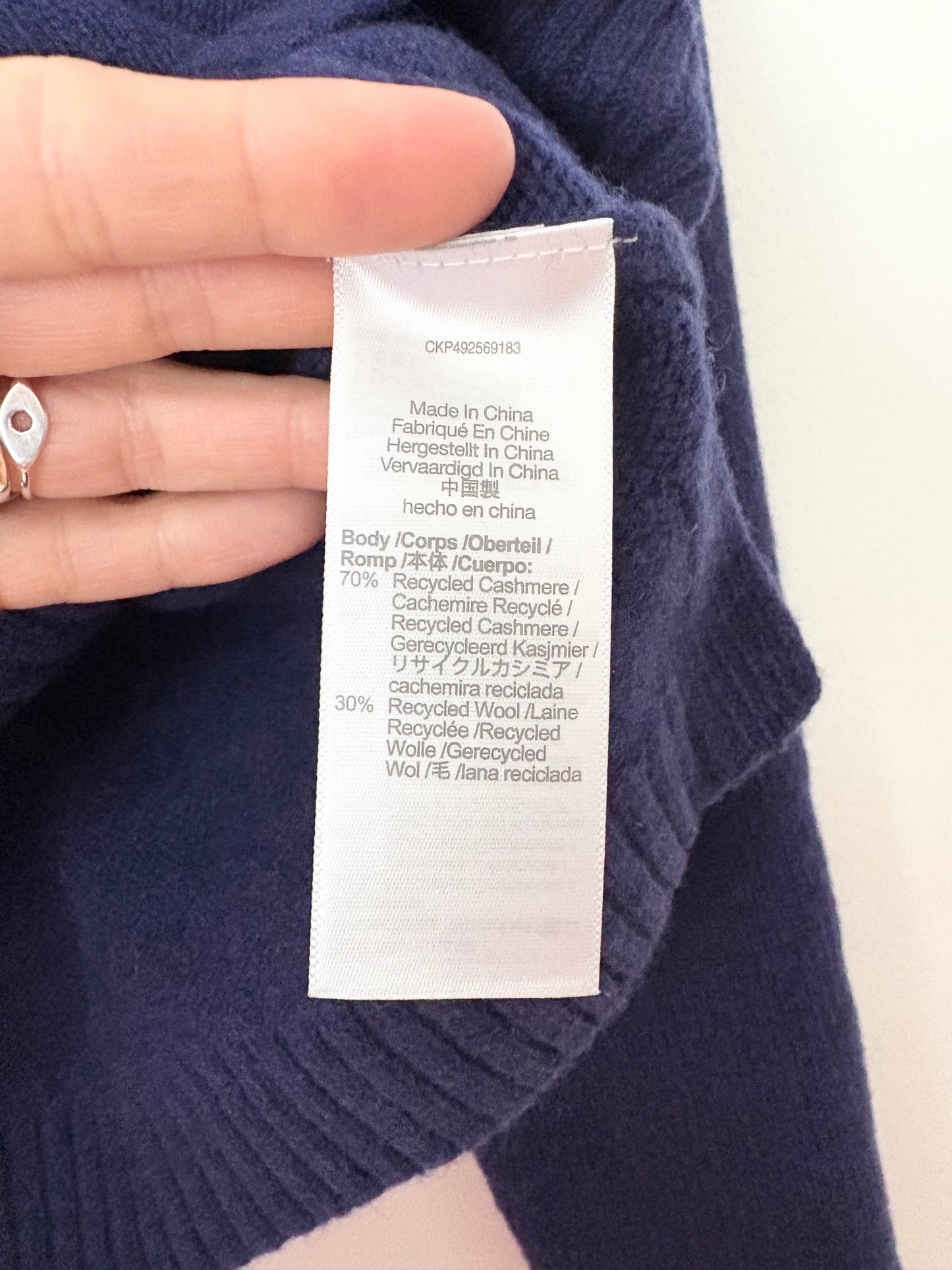 Madewell cashmere-wool polo sweater S/M