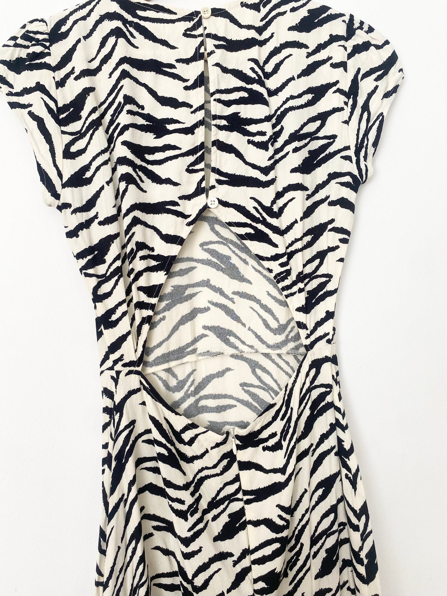 Reformation lena zebra dress XS