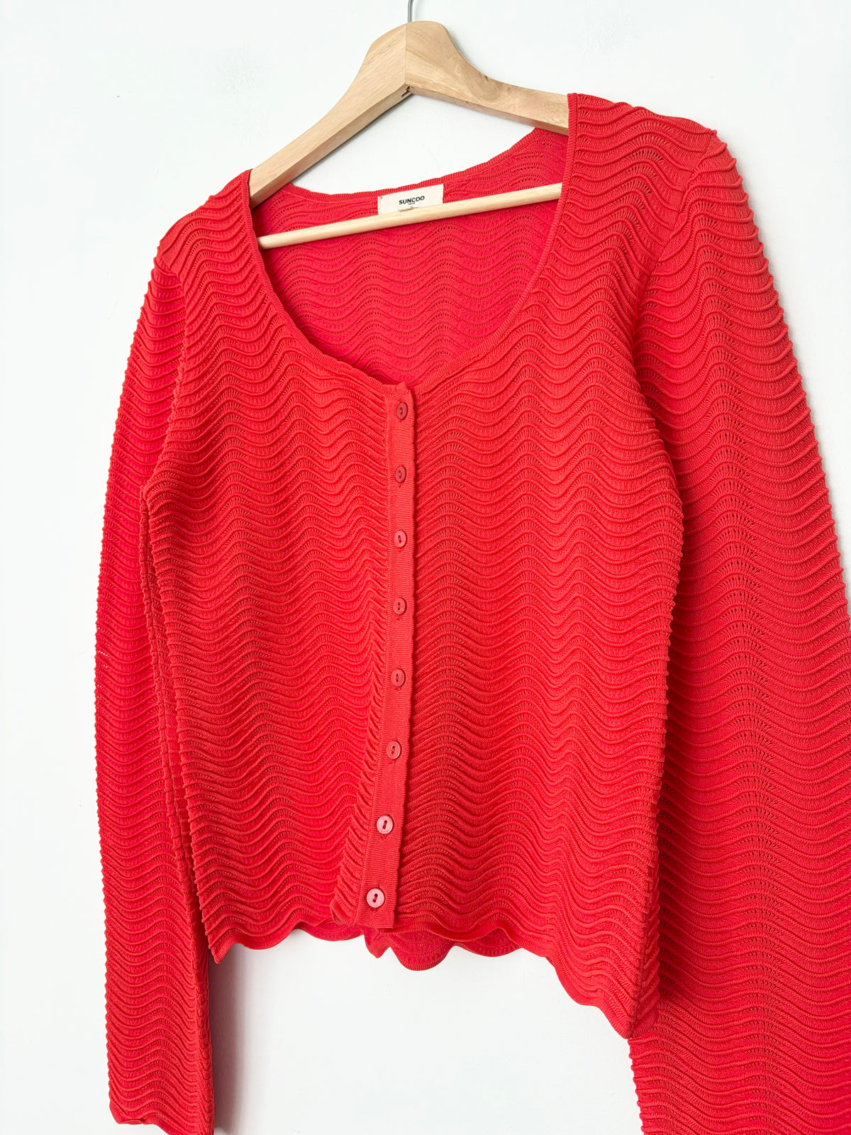 Suncoo Paris gilet Ginea scalloped cardigan Large