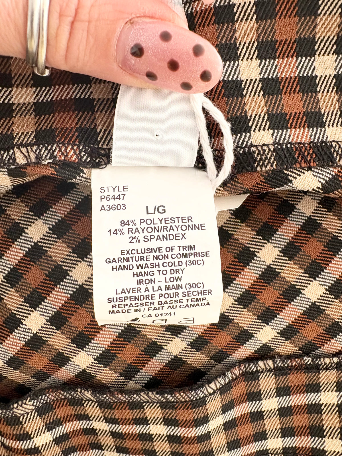 Vintage twik plaid midi skirt Large