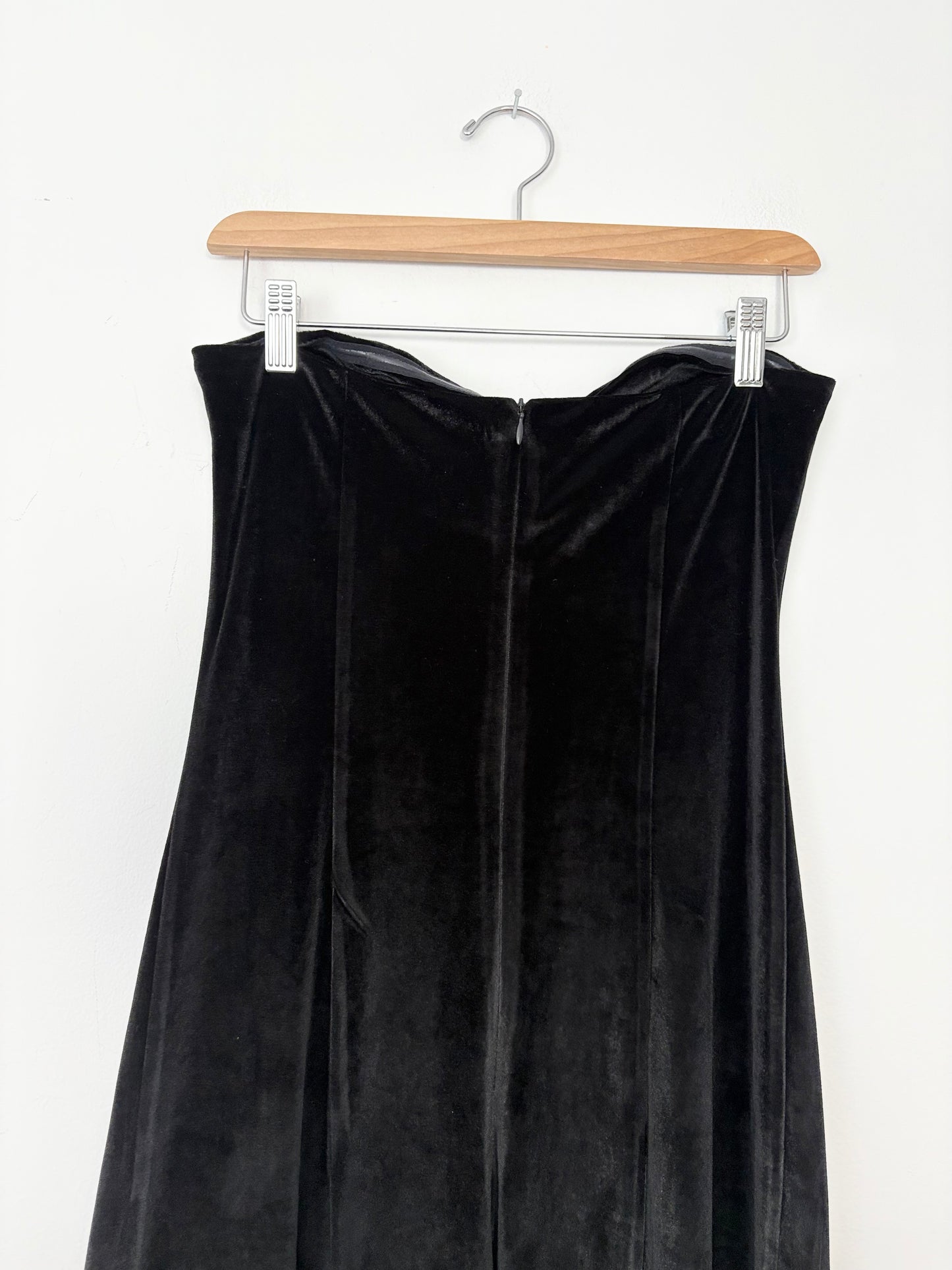 Miscreants cupid velvet slit maxi dress M/L