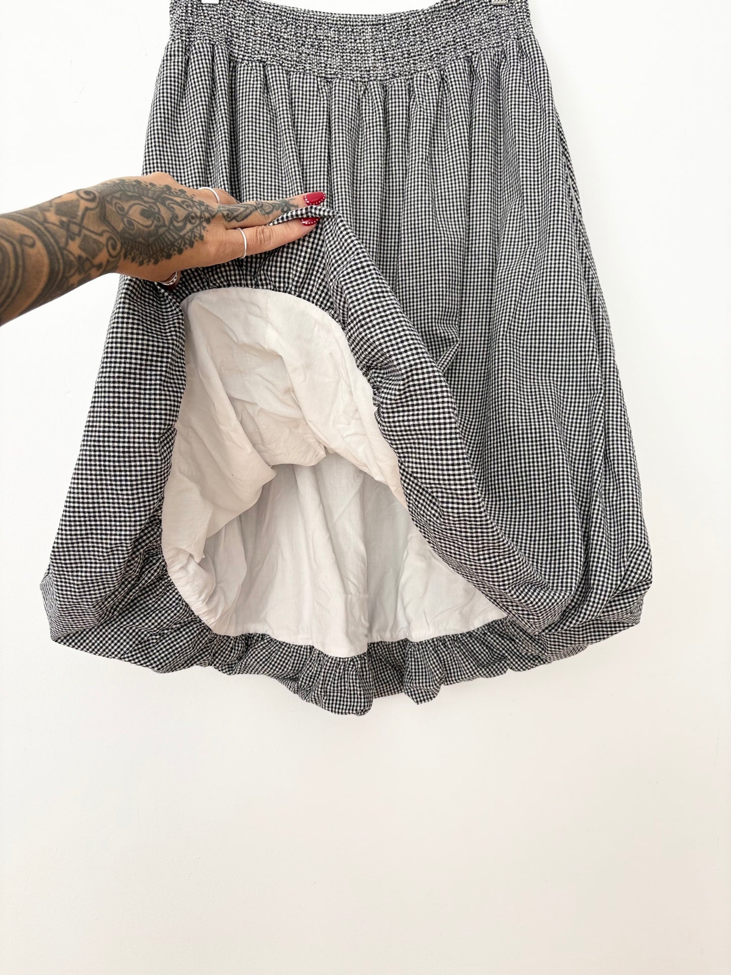 Things between quincy gingham balloon skirt S/M
