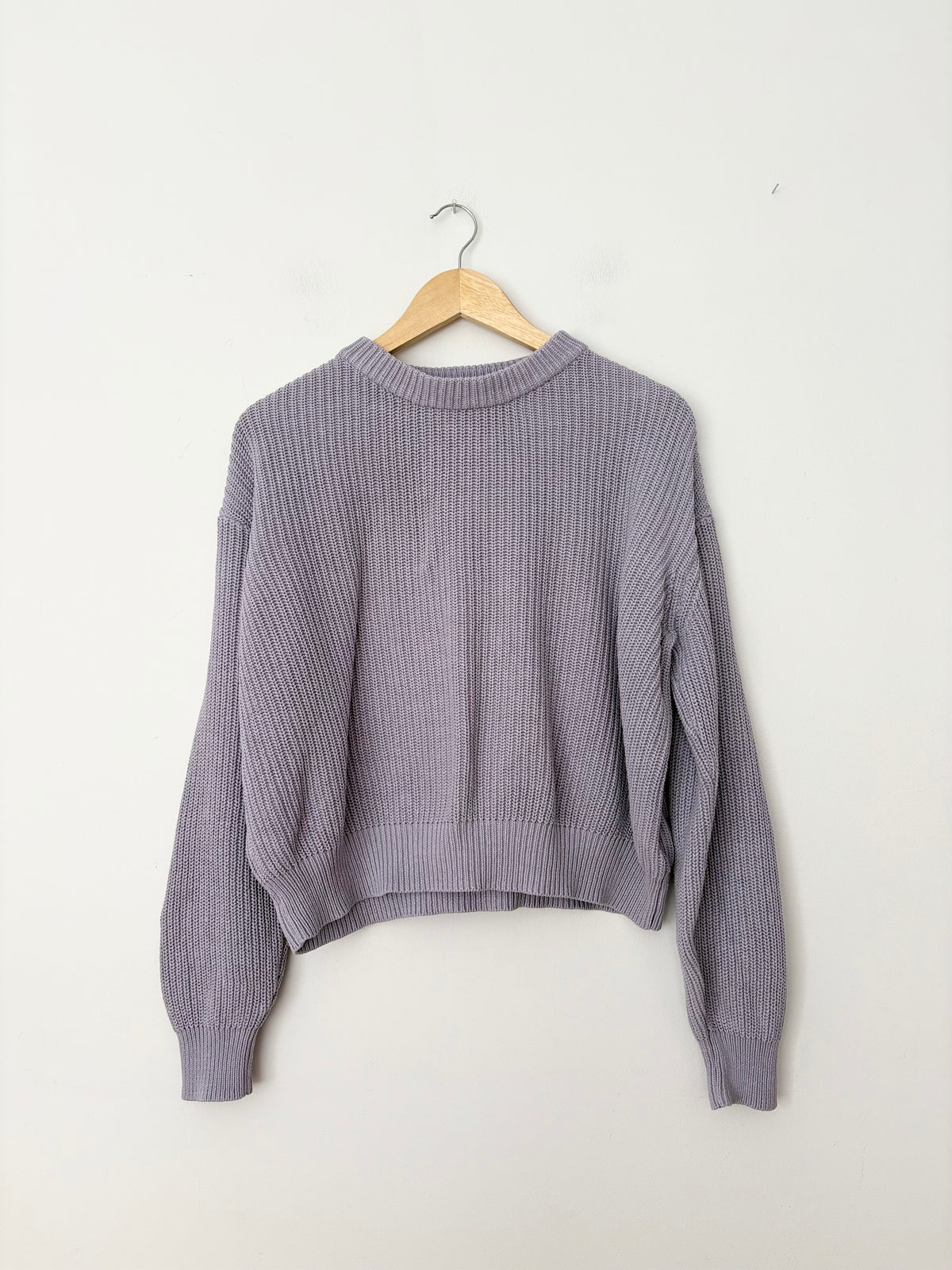 Pull en maille épaisse Mikala lilas, taille M/L