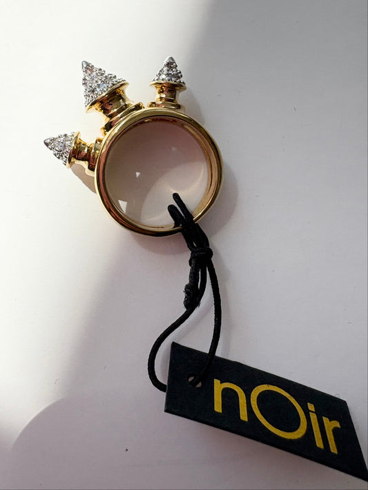 Noir NYC Honey 3 Spike Pave Ring