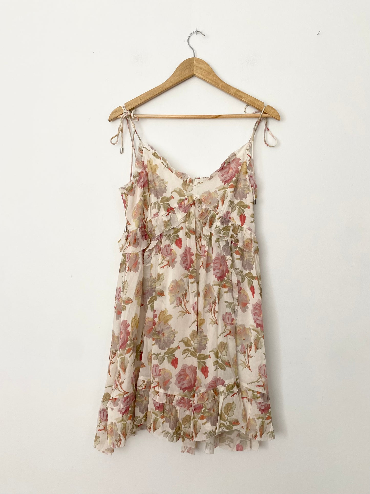 The kooples english roses silk floral mini dress M/L