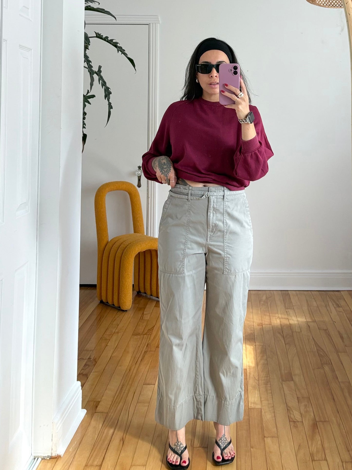 Y2K Club Monaco belted utility culottes W29/30