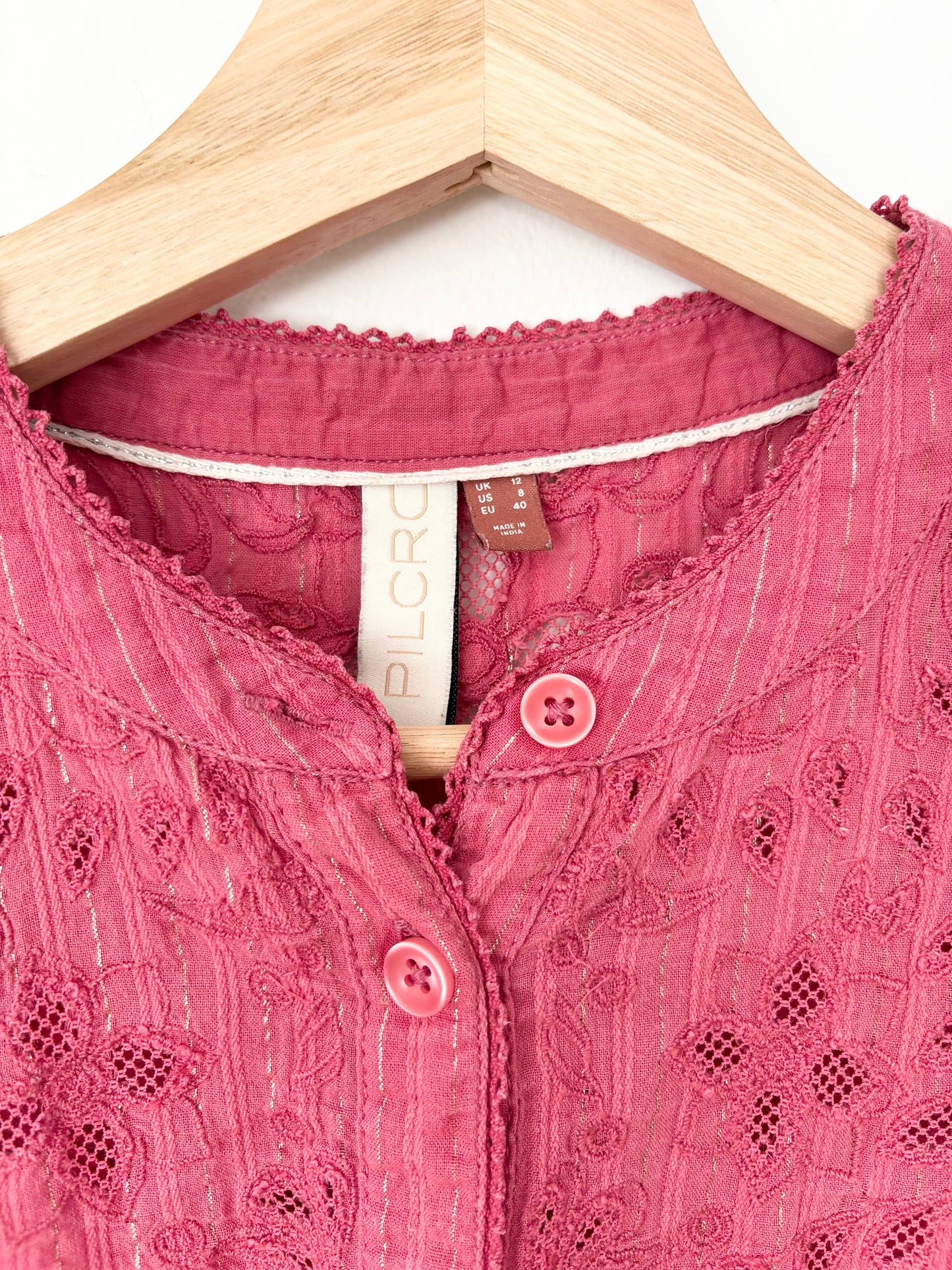 Anthropologie pilcro victoria lace button down Medium
