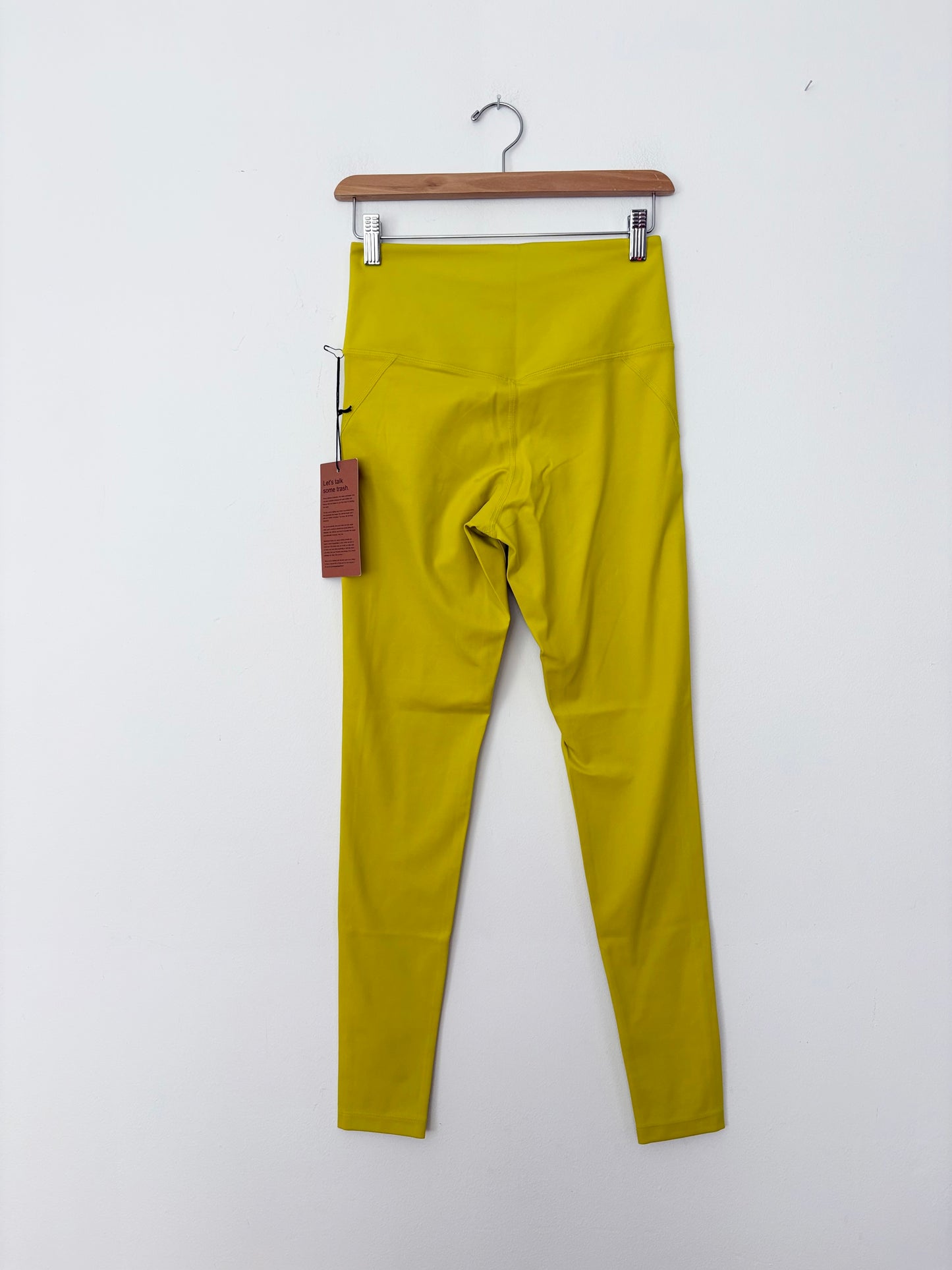 Girlfriend collective chartreuse compression leggings Medium