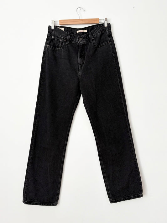 Levis black loose straight jeans W26/27