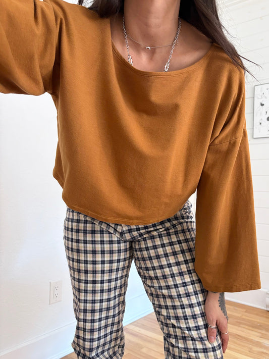 Essentiels MTL boatneck crop bamboo sweater Small