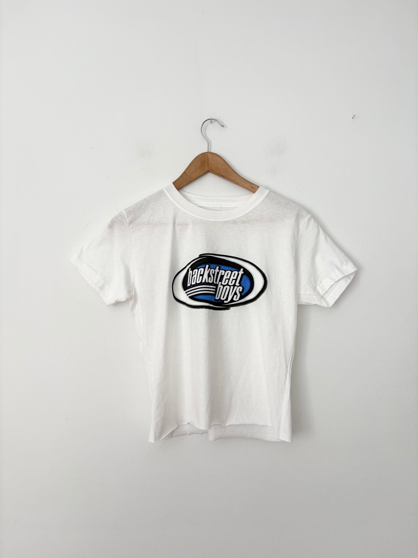 Backstreet boys raw hem crop tee Medium