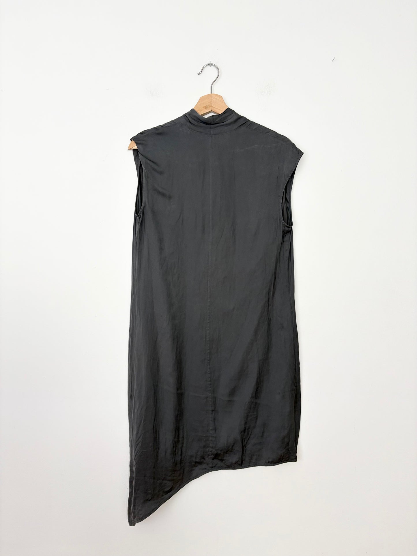 Helmut Lang silk asymmetrical shirt dress Small