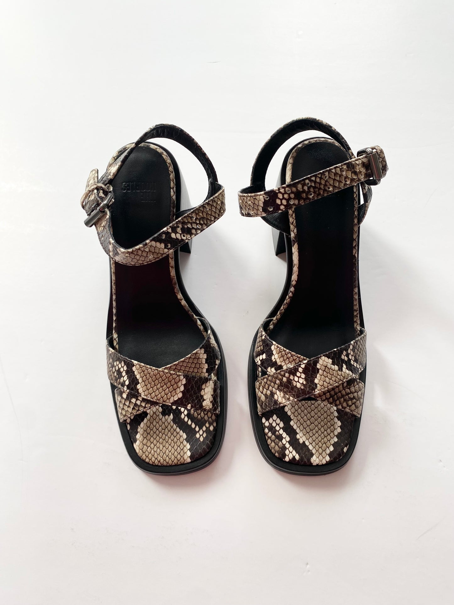 The kooples heel snake leather sandals EUR37