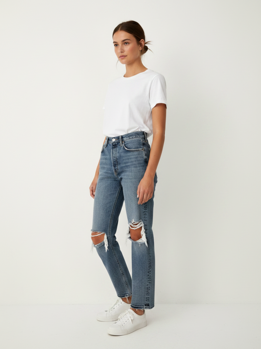 Agolde 90's distressed high rise loose fit jeans W27