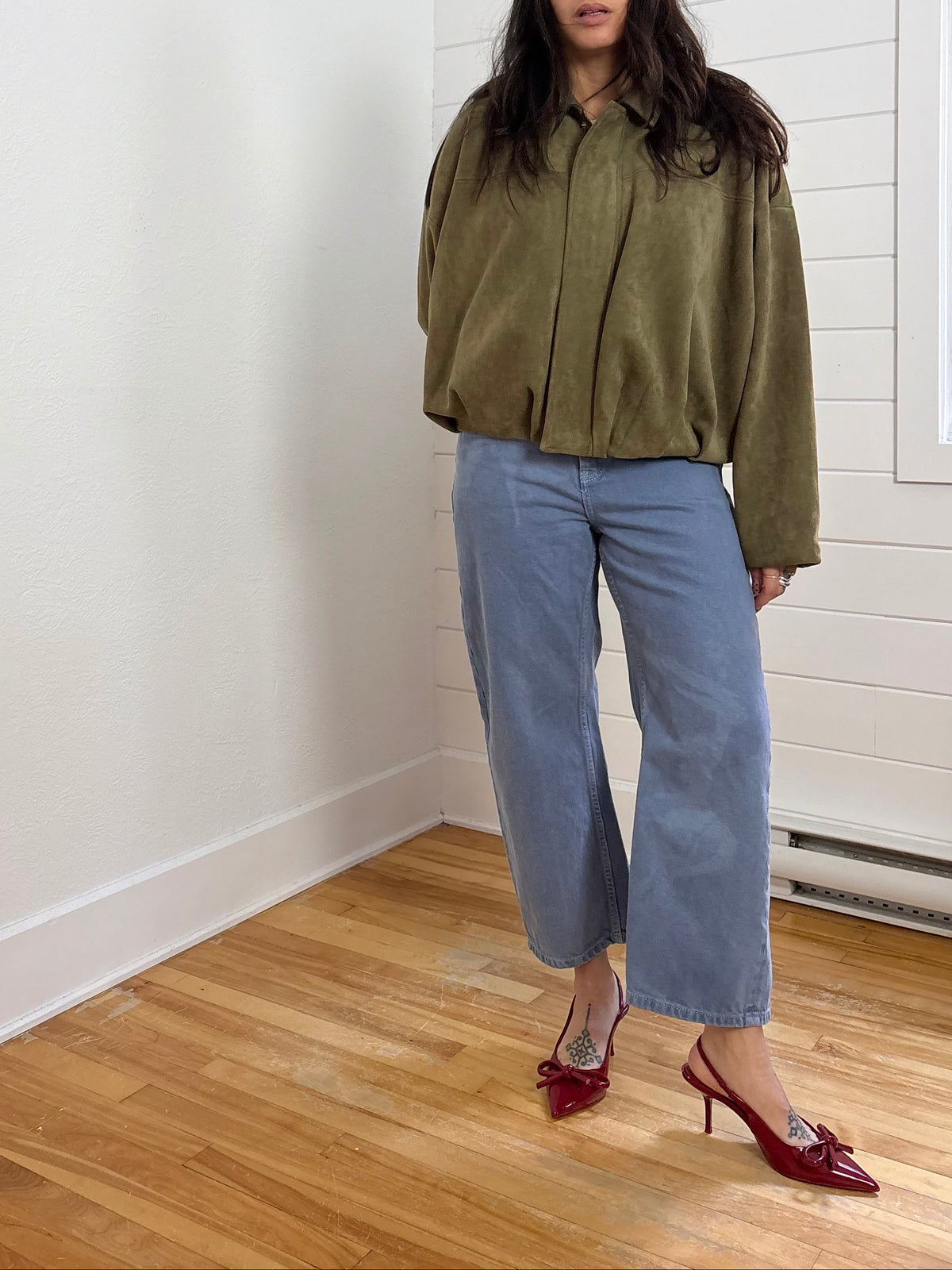Free people deep trance dropped boyfriend jeans W