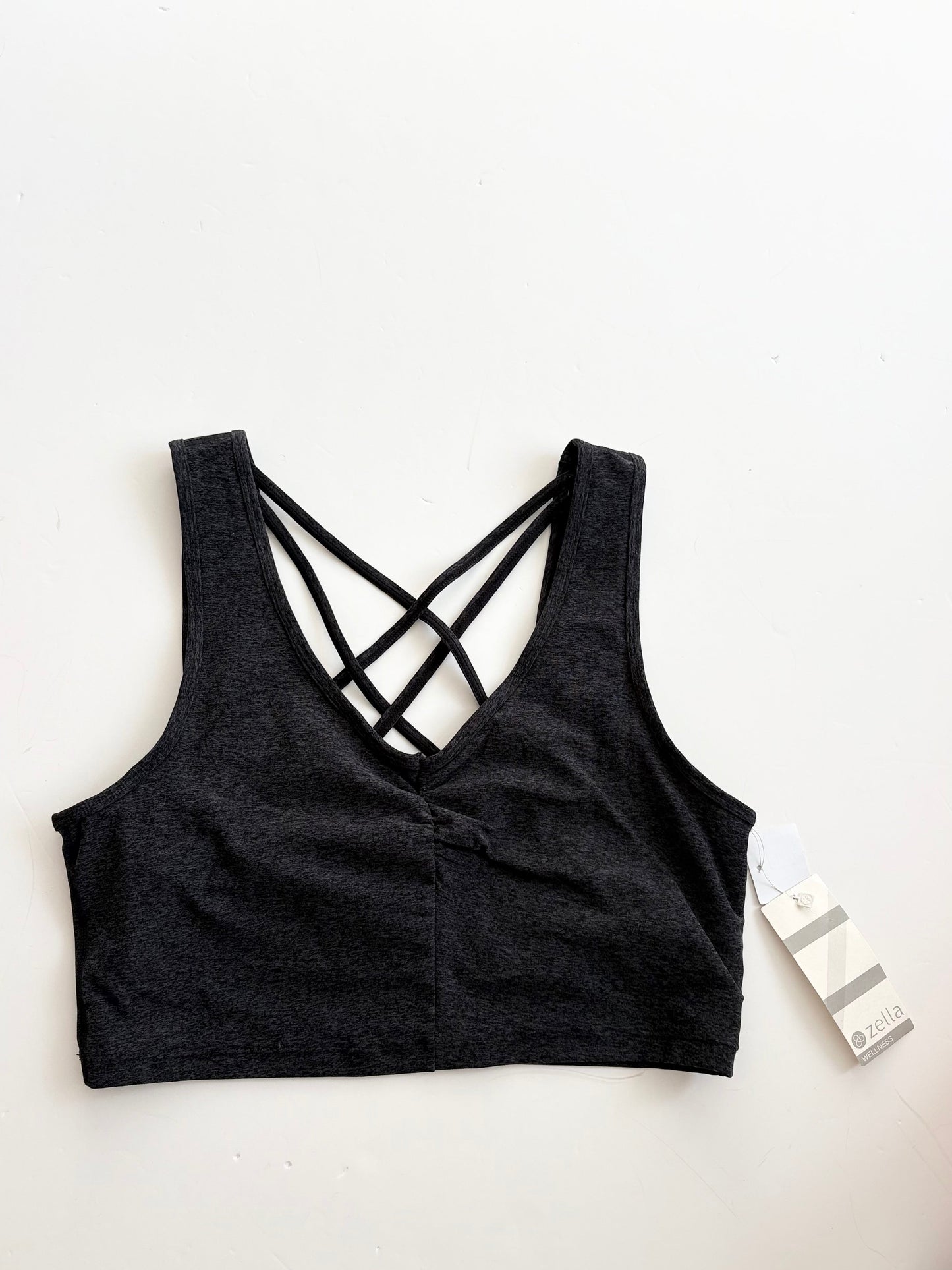 Zella studio light longline sports bra Large