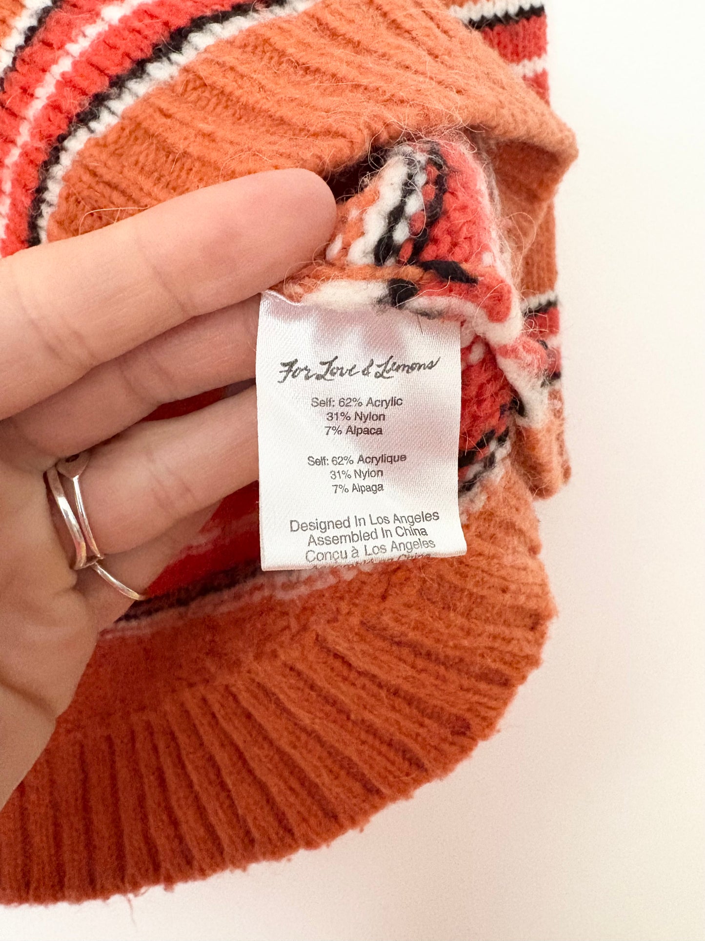 For love & lemons Charlie stripe sweater Medium