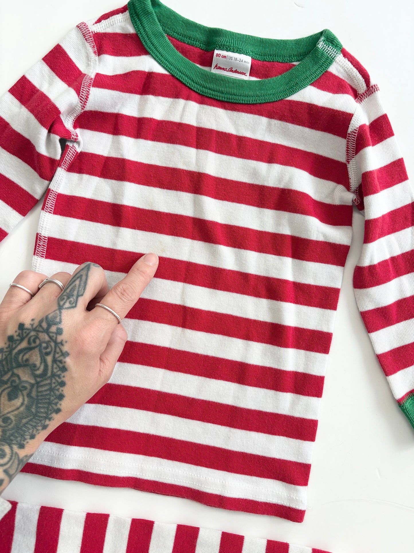 Hanna Anderson stripe pyjamas 18/24 months