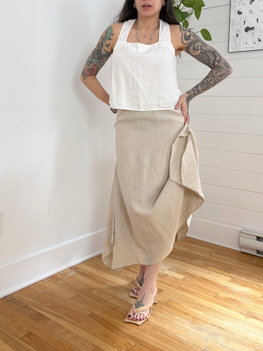 J.jill linen midi skirt Small