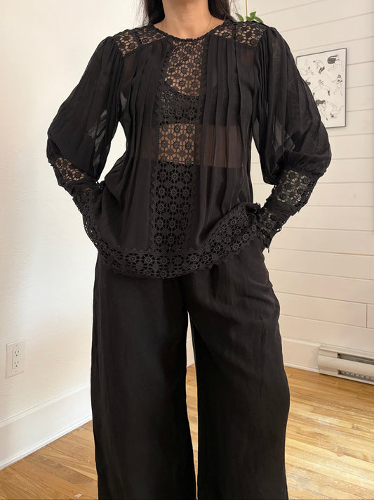 Zimmerman resistance silk pleated blouse Small