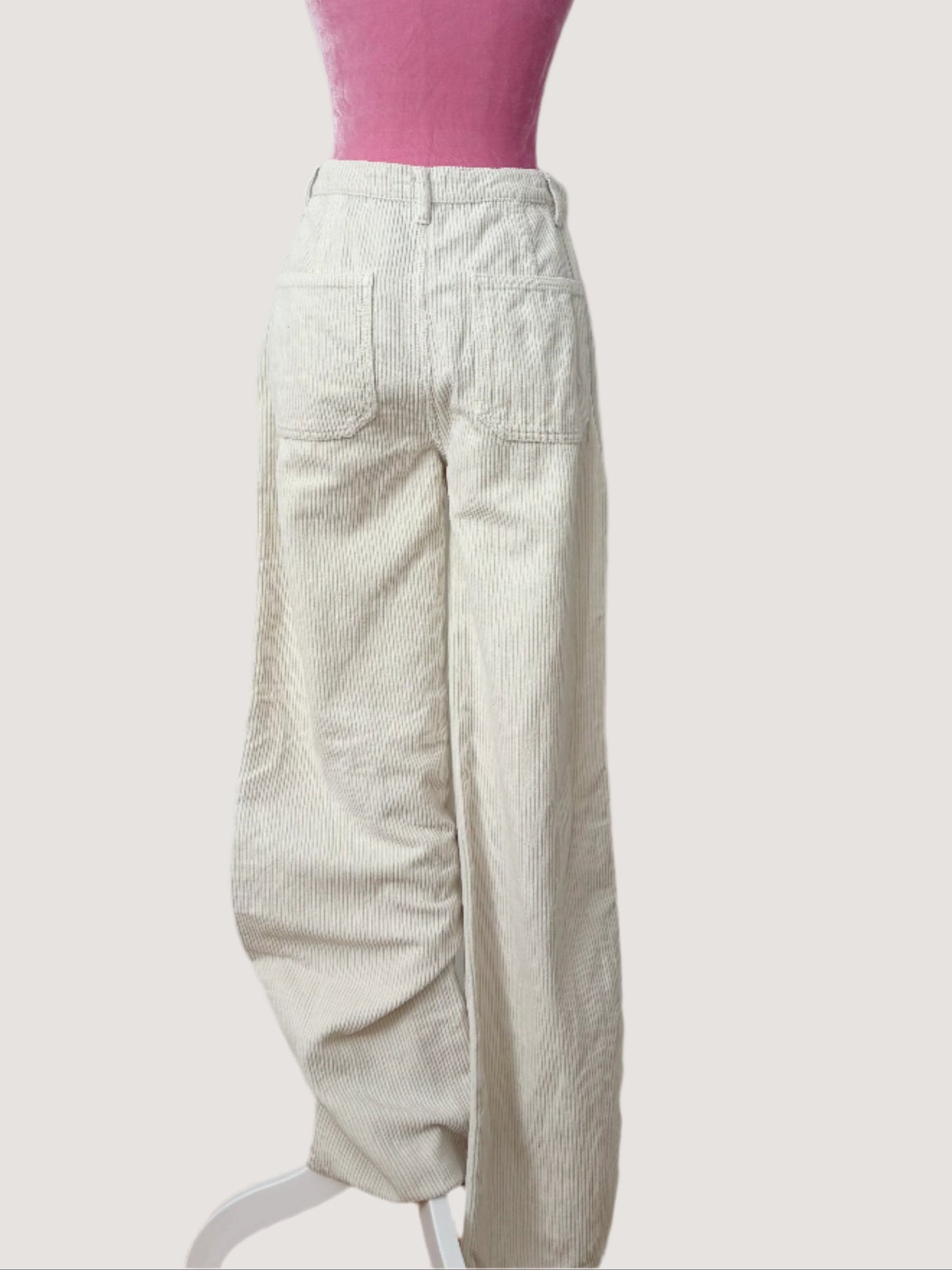 Pantalon large taille haute en velours côtelé Alyssa de Reformation W28/29