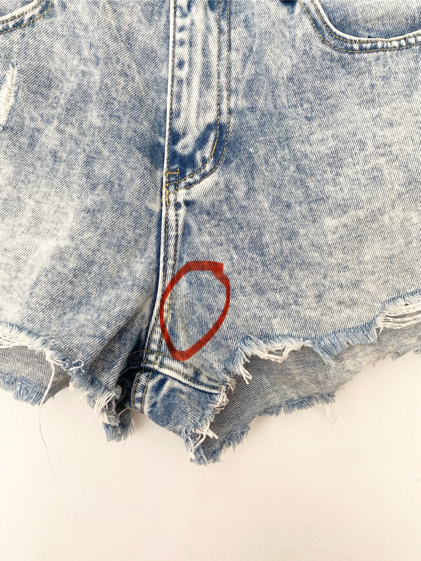 Alexander Wang bite high rise denim shorts W28