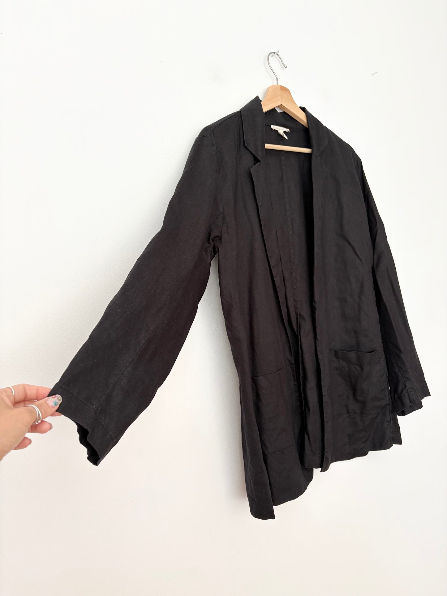 Blazer long en lin biologique Eileen Fisher, taille M