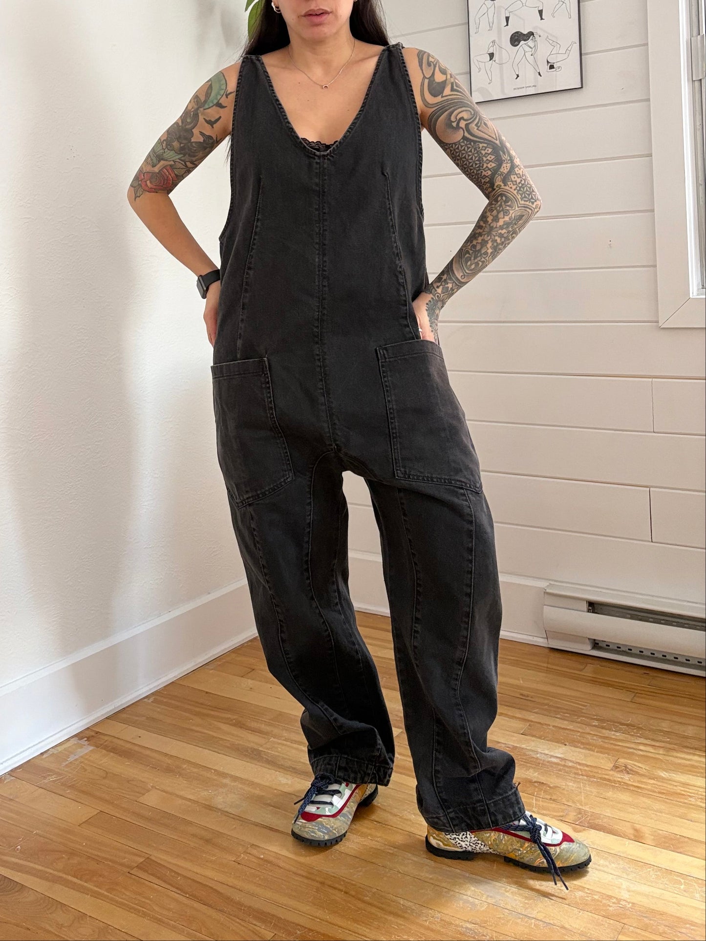 Combinaison en jean Free People High Roller, taille M