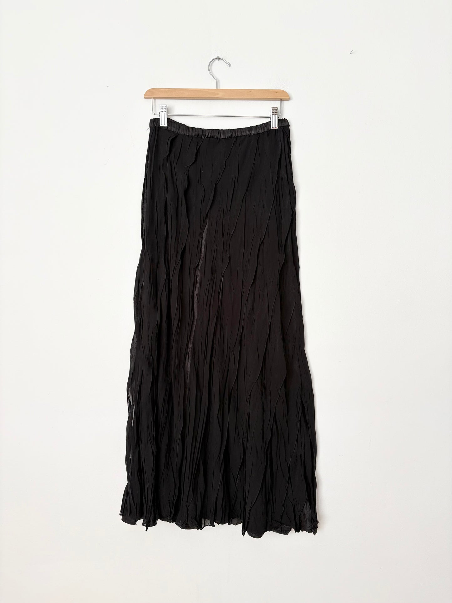 Jupe longue vintage froissée, taille S/M