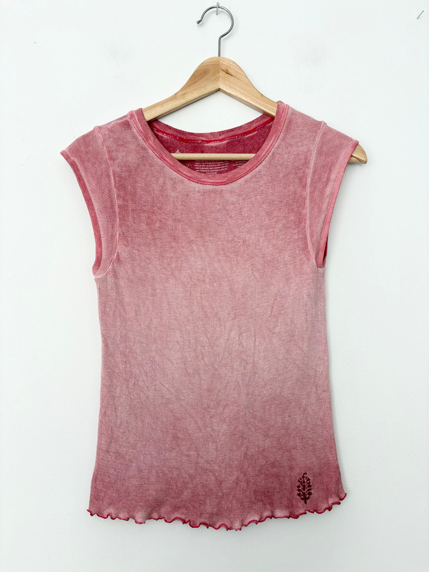 Free People débardeur muscle rose double point M/L