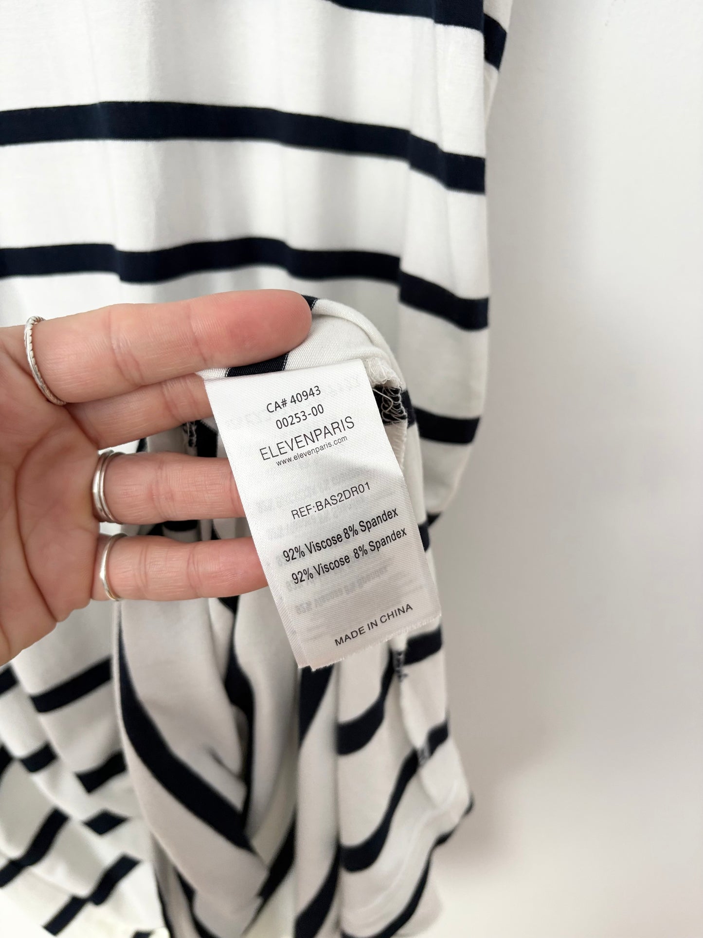 Robe froncée basique à rayures Eleven Paris, taille L