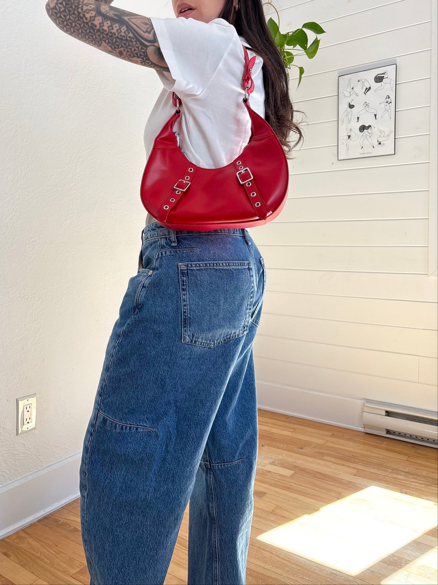 8 other reasons Delphine double buckle shoulder bag
