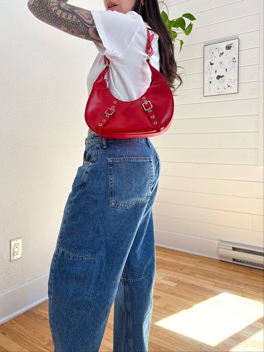 8 other reasons Delphine double buckle shoulder bag