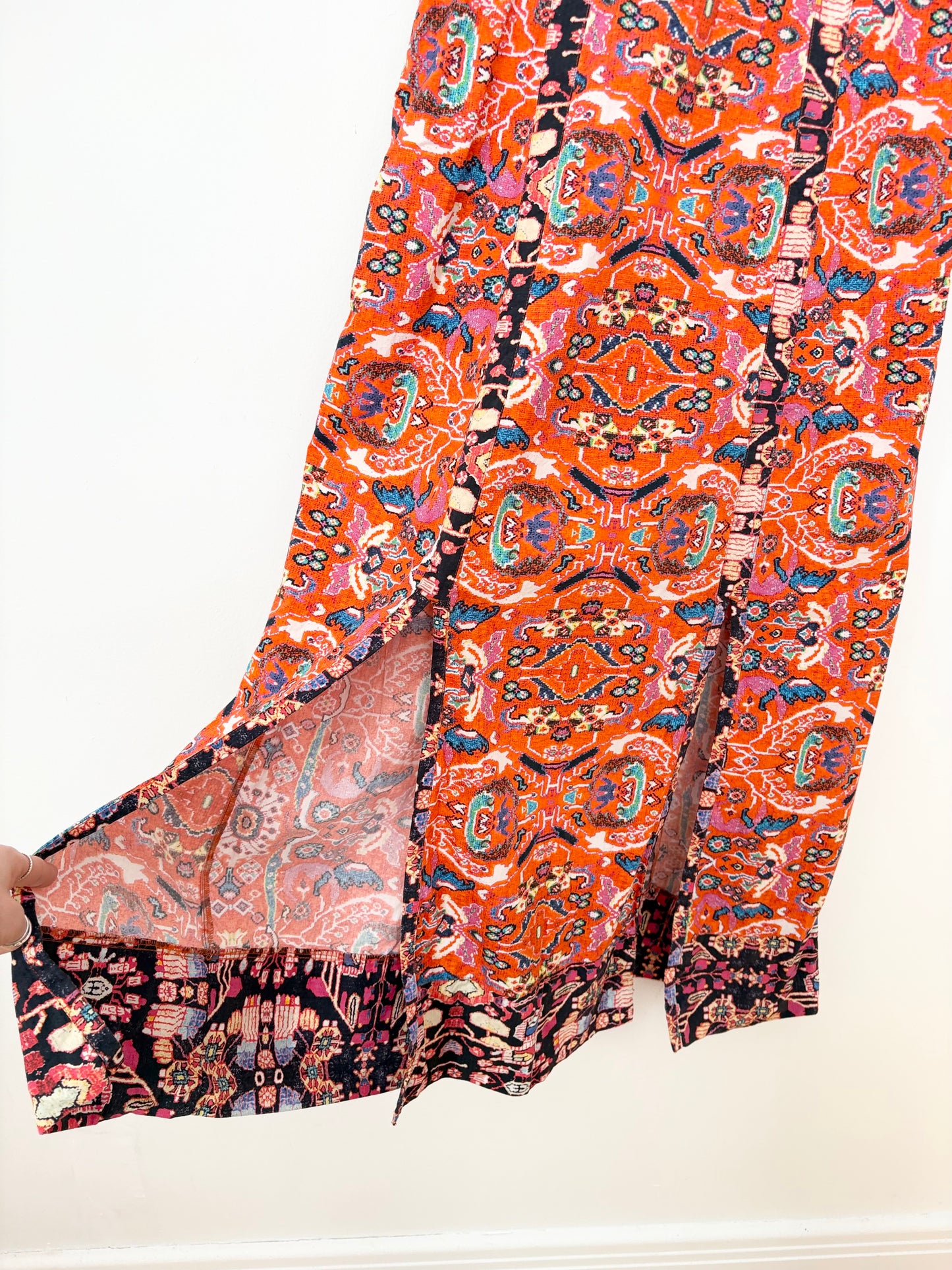 Anthropologie floral printed maxi dress Medium