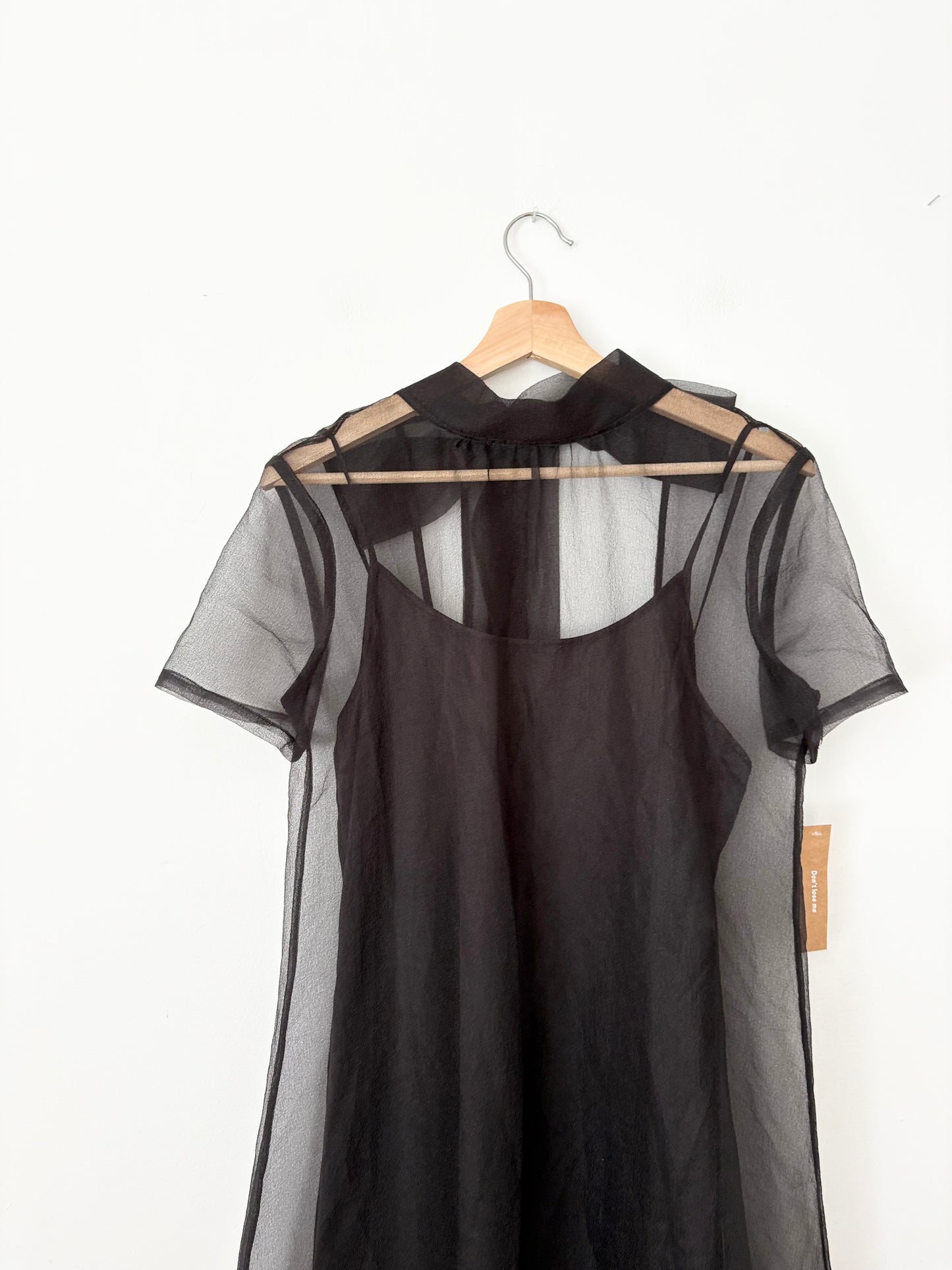 CAARA Melody organza dress in black Medium