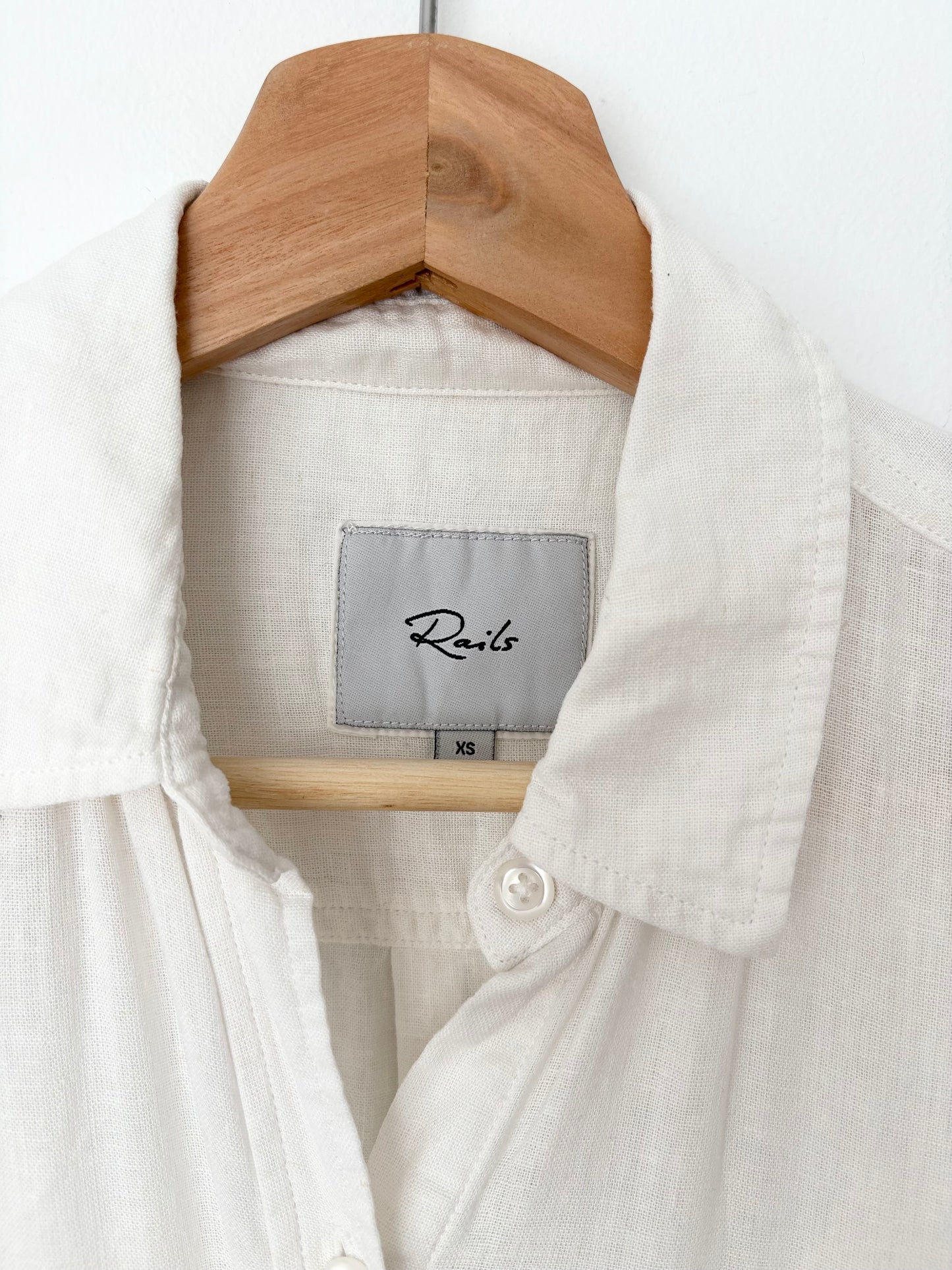 Rails Charlie metallic star linen blend button up XS/S