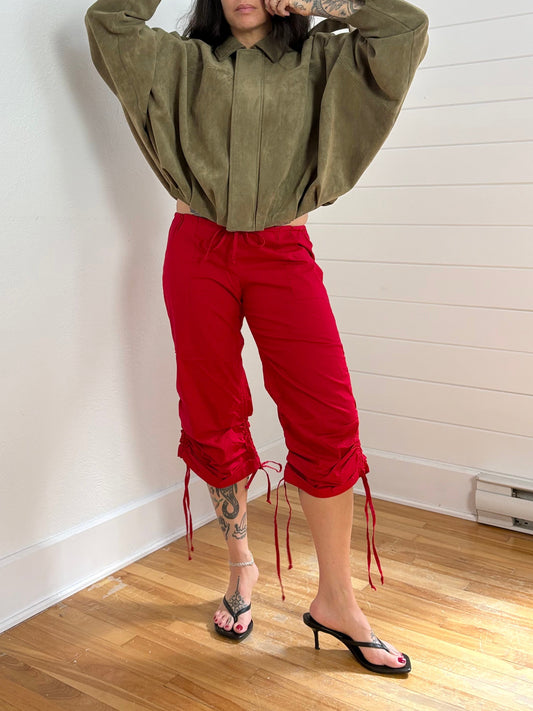 Y2K Garage low waist adjustable capris M/L