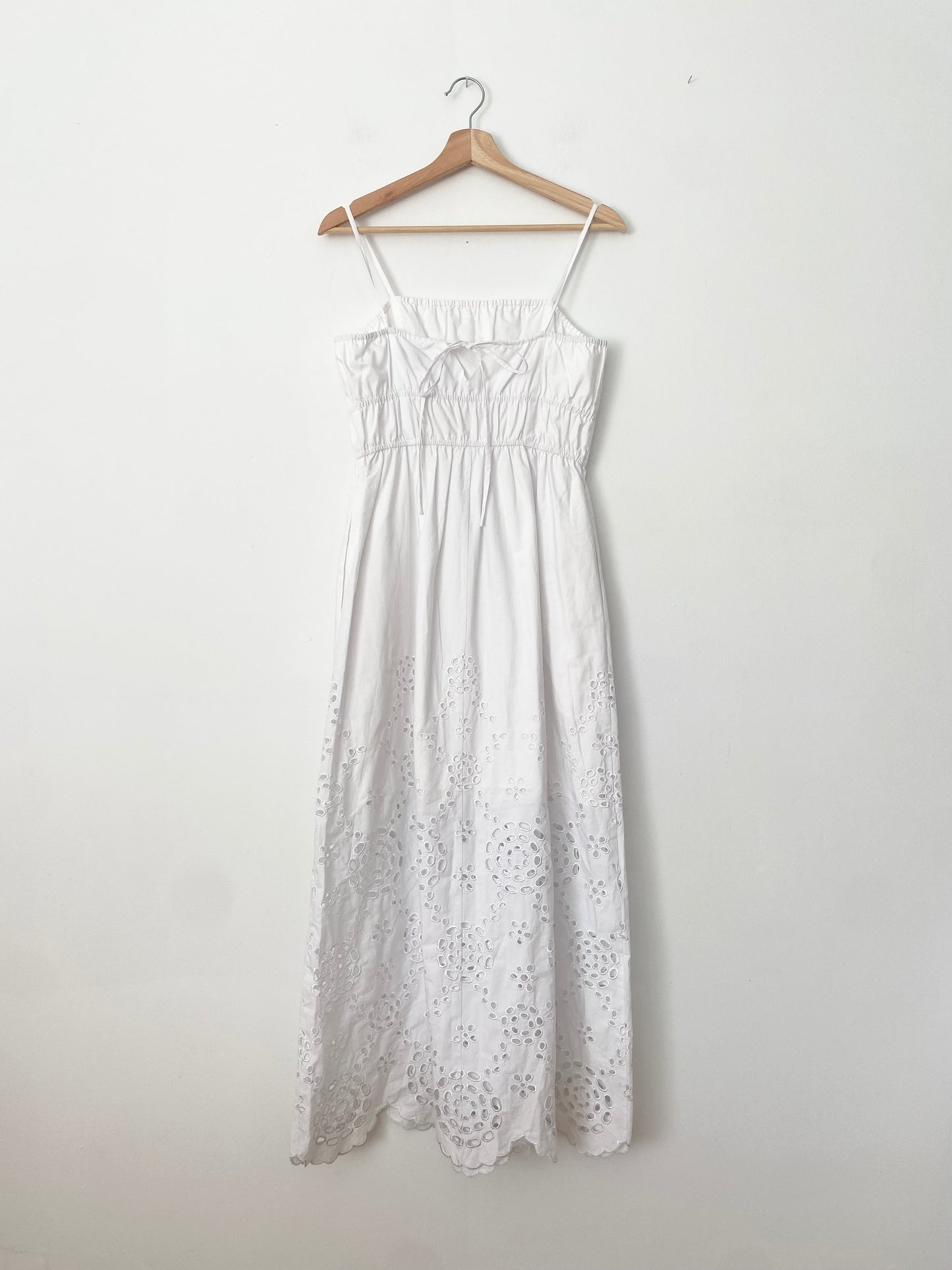Madewell embroidered tank dress in poplin Medium