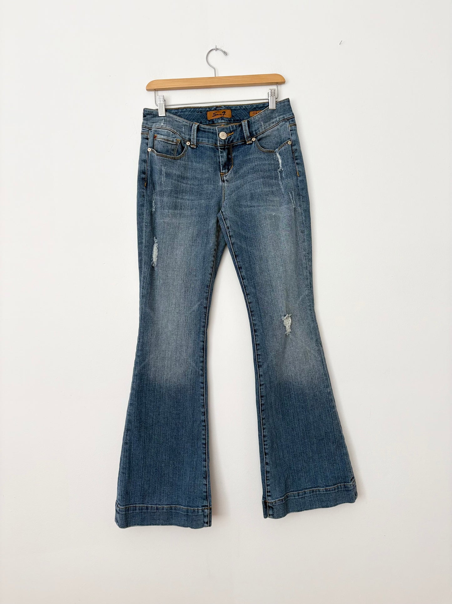Y2K Seven7 jeans low rise flare jeans W28