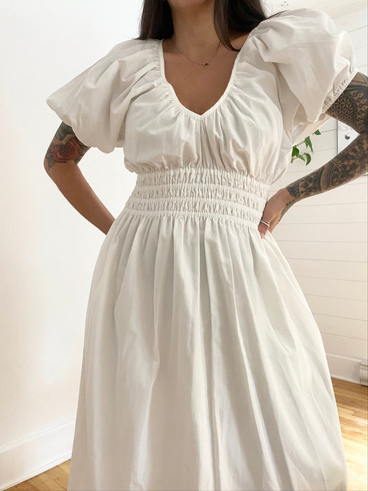 Robe midi Teatro en soie mélangée de la marque Faithfull L/XL