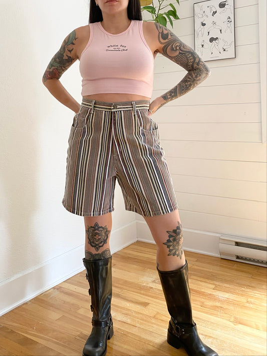 Vintage stripe bermuda shorts W29/30