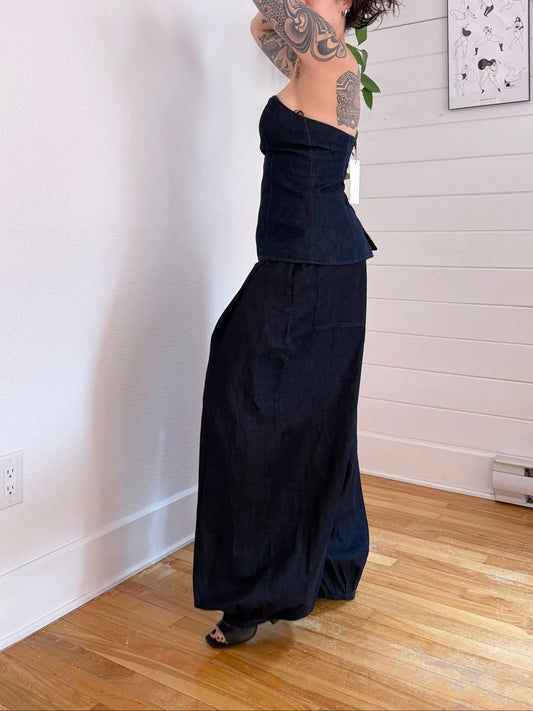 Zara denim bombah pants Large